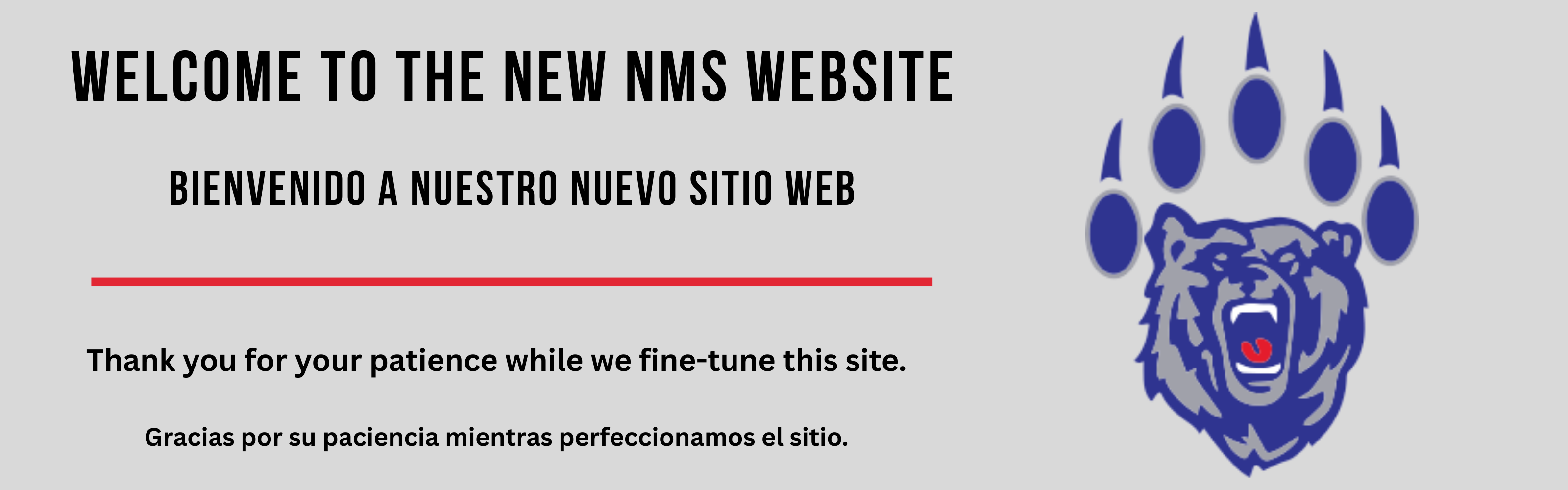 NMS Welcome to Our New Website