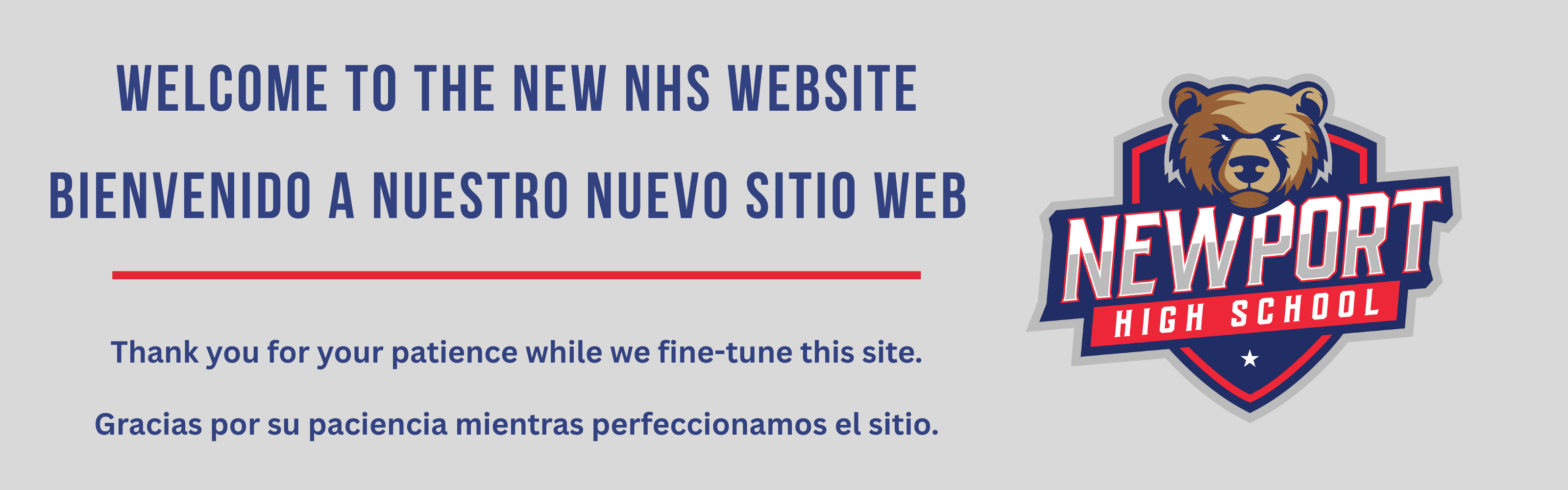 Welcome to our new website graphic