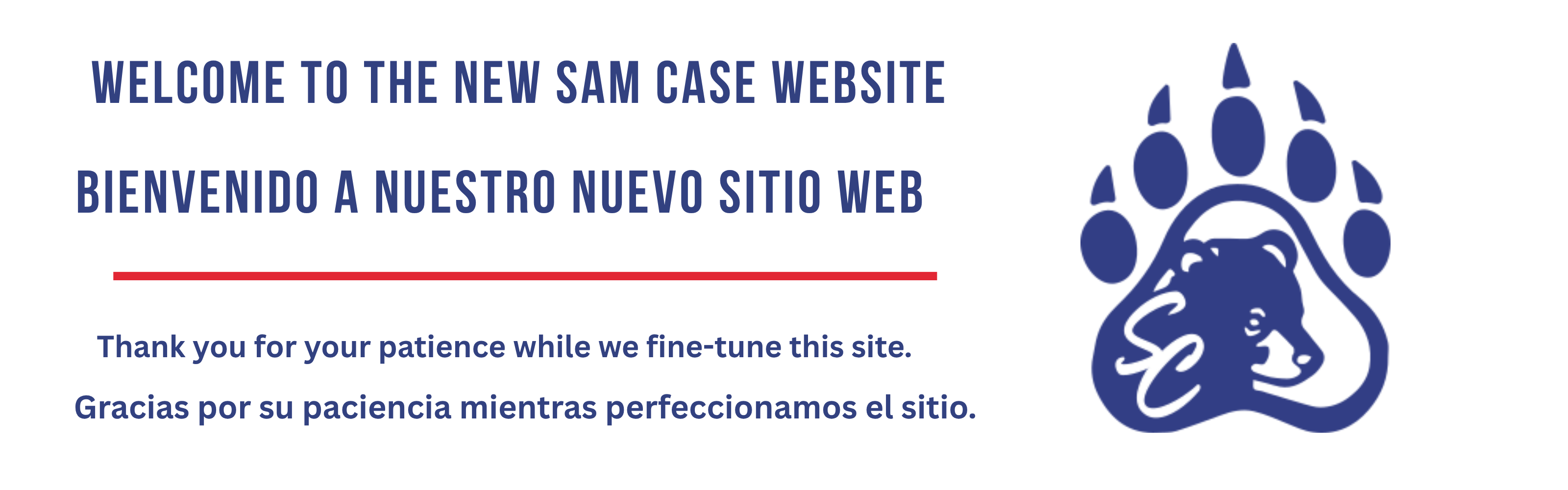 Welcome to our new website graphic