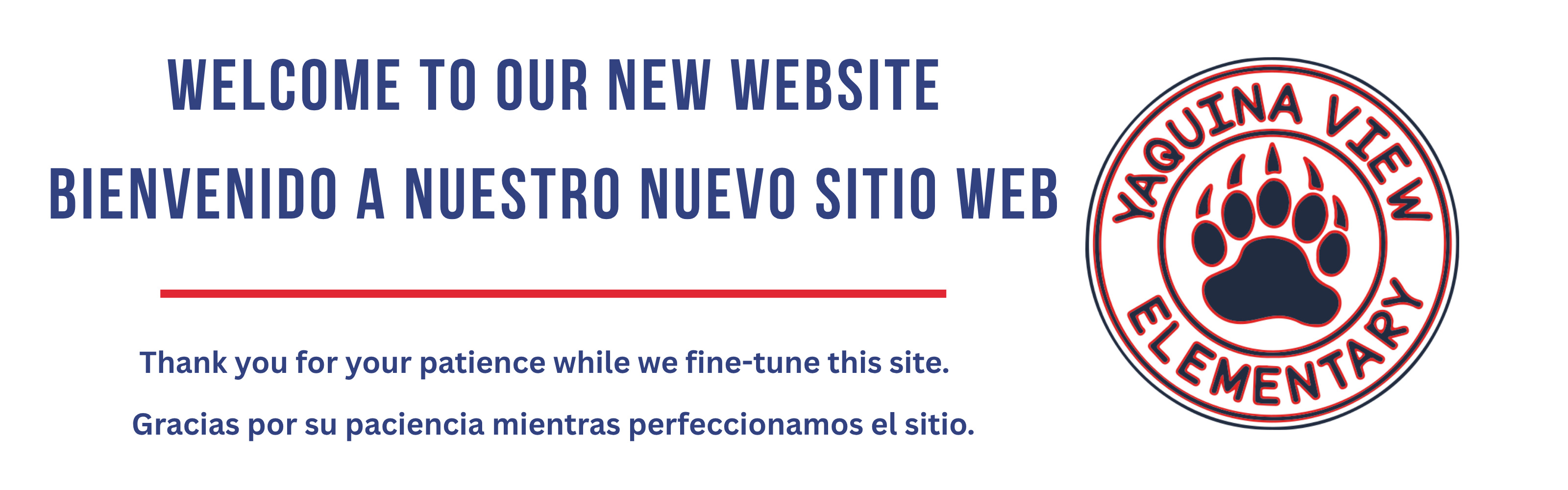 Welcome to our new website graphic