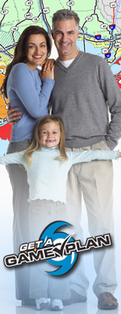 Family with get a gameplan logo