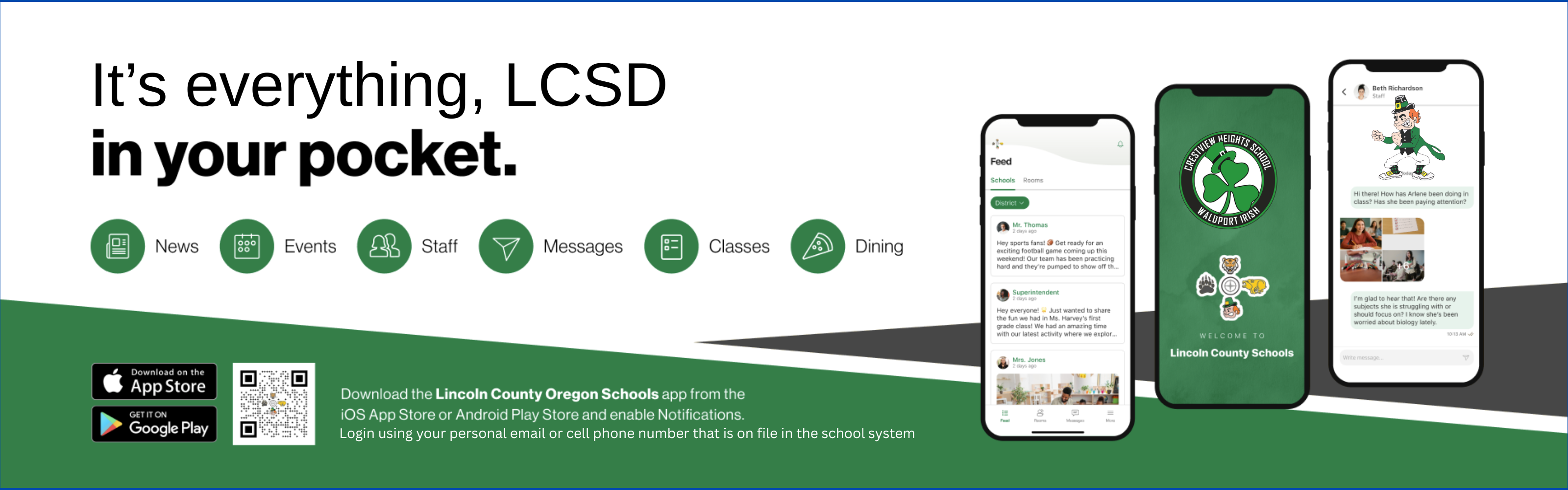 Download the LCSD App with links to App store