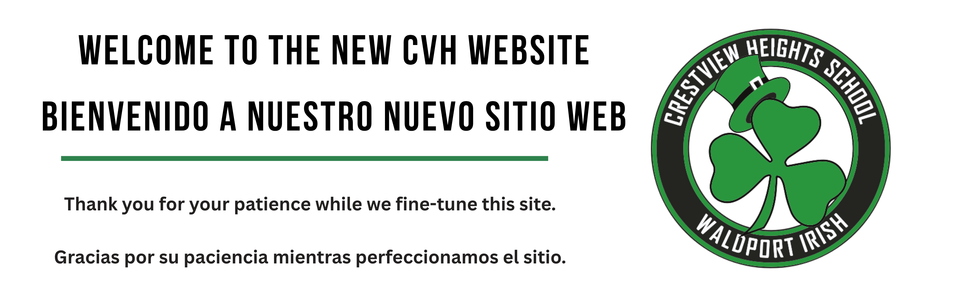 Welcome to our new website graphic
