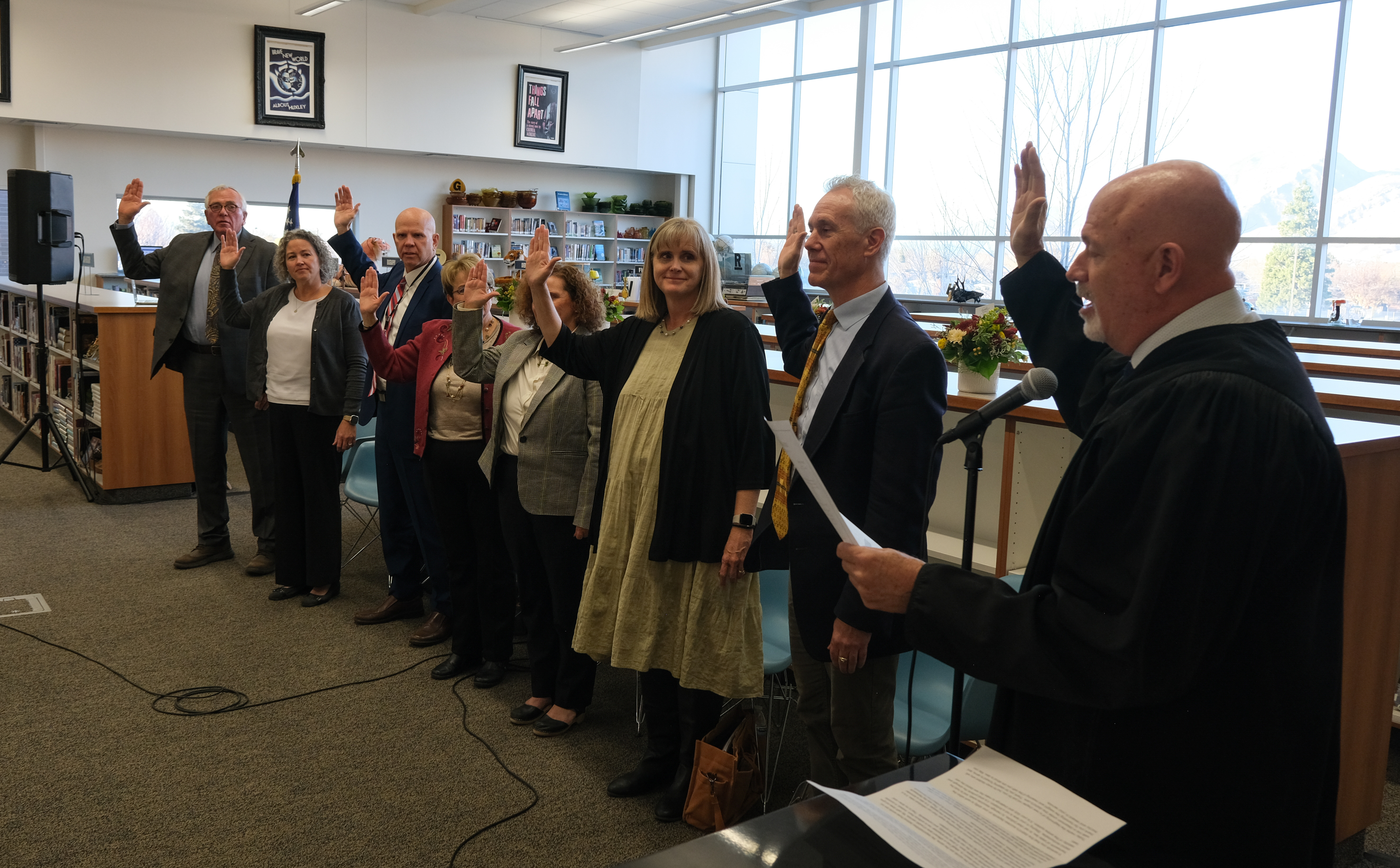 board members swear in