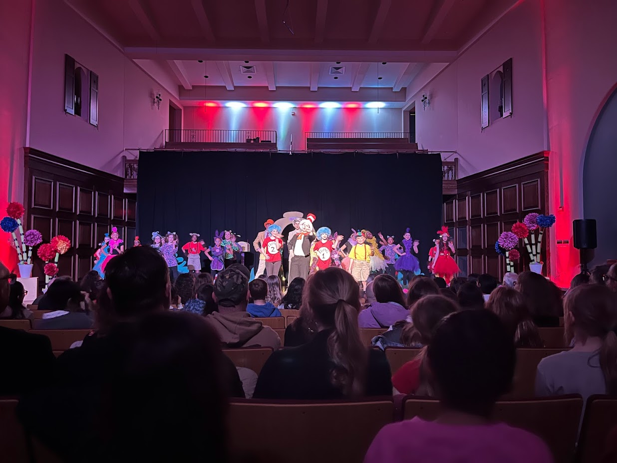 St. Pius V Catholic School's Drama Club on stage