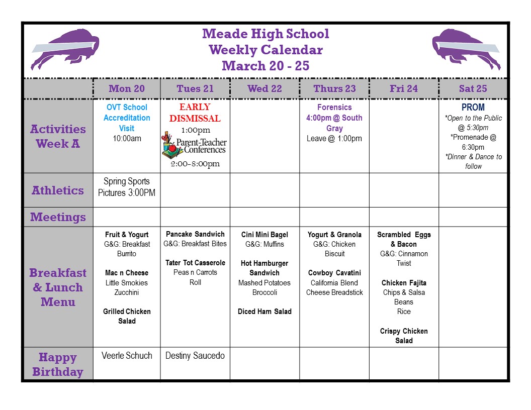 MHS Weekly Bulletin Meade USD 226