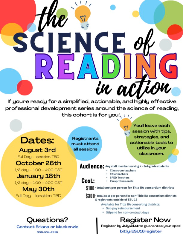 The Science of Reading in Action 4 day workshop