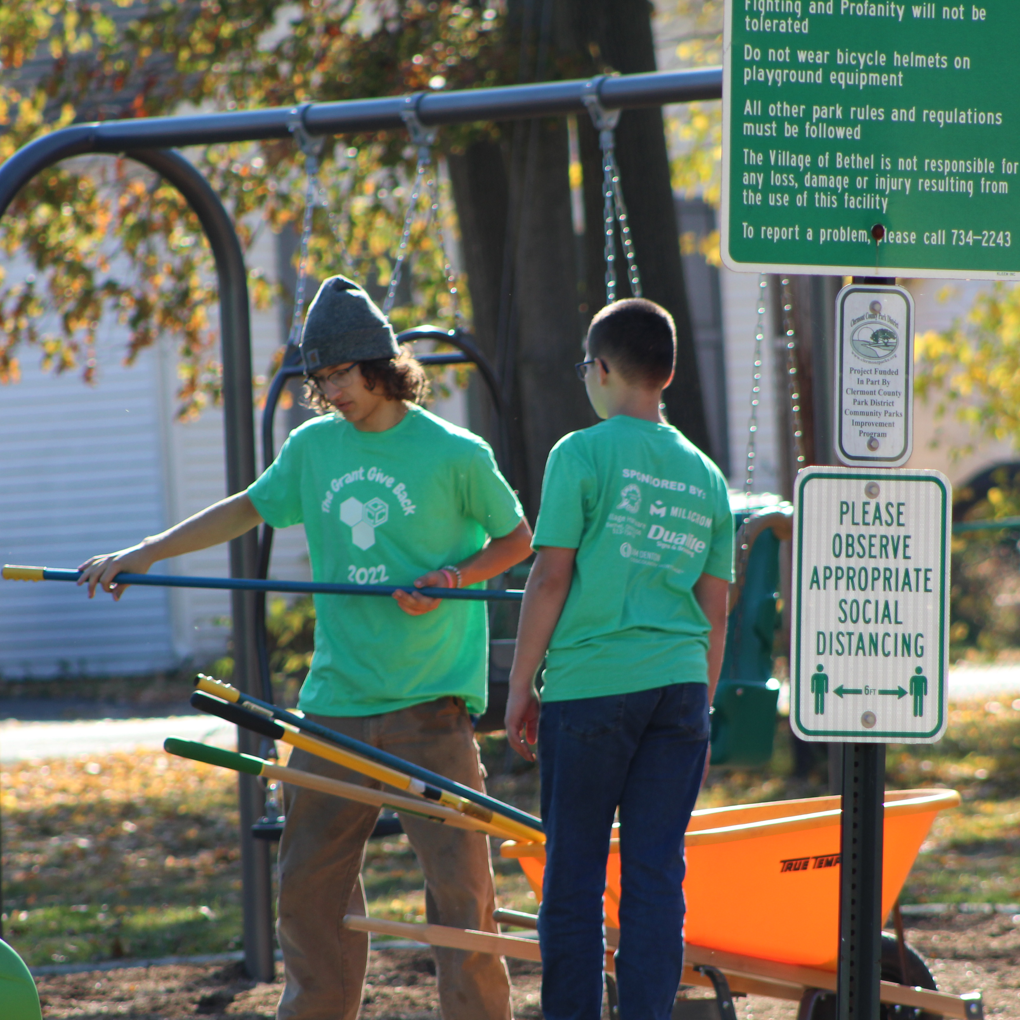 students working