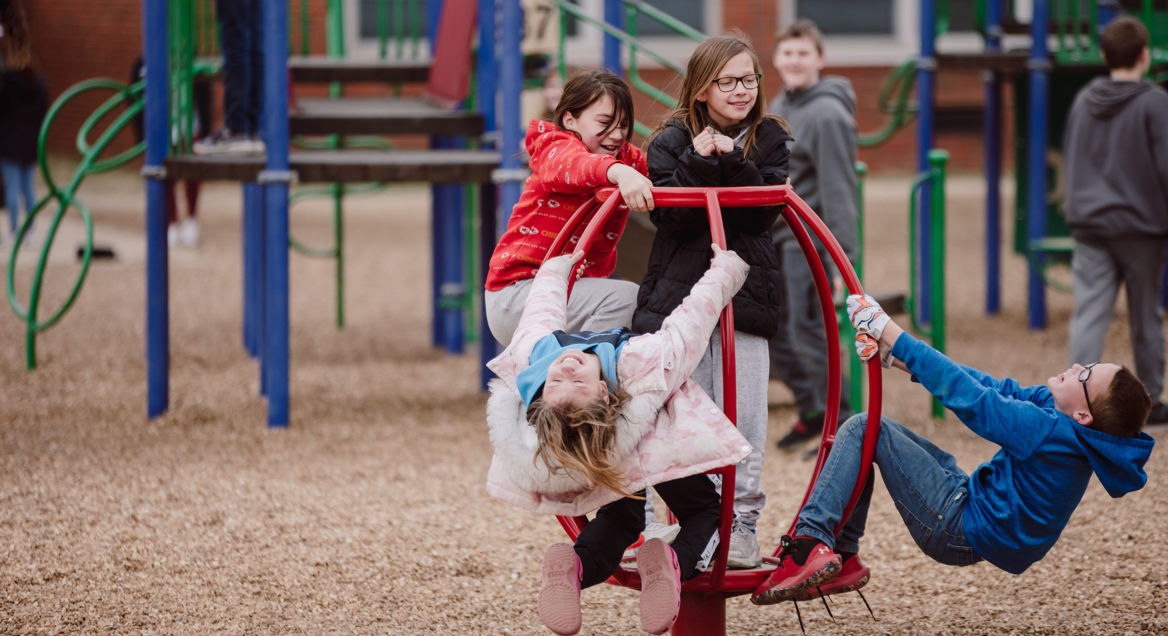 Students Playing on Playground