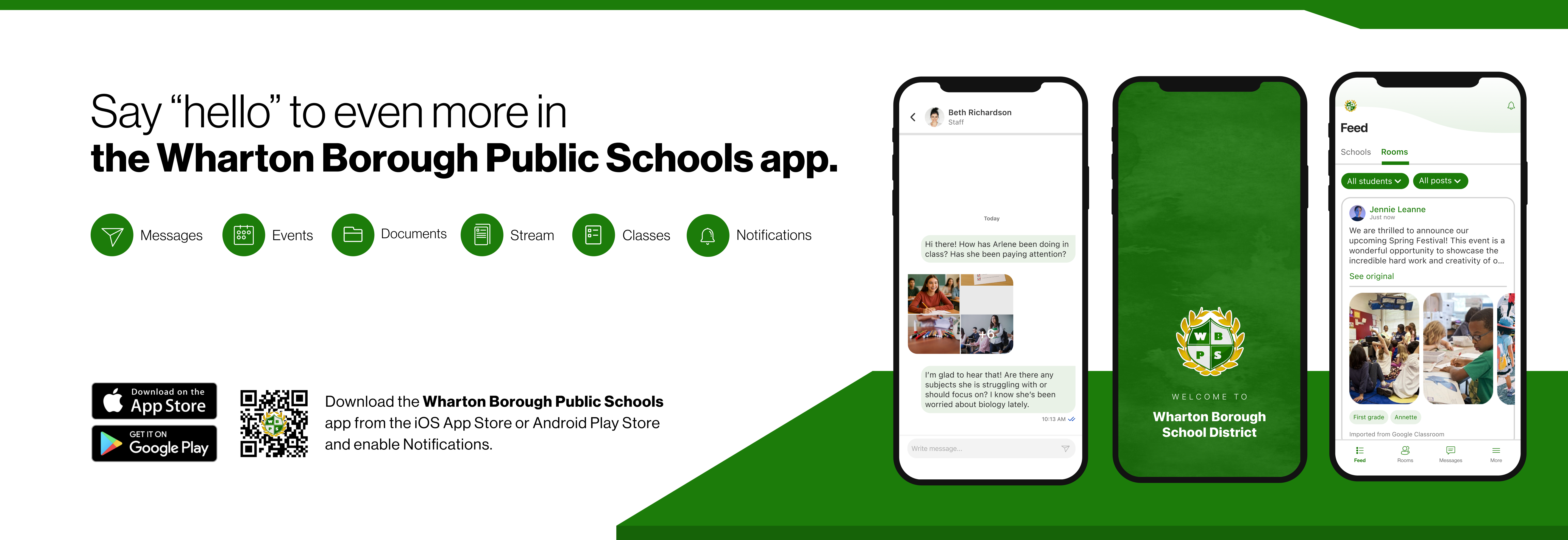 Advertisement for the WBPS app