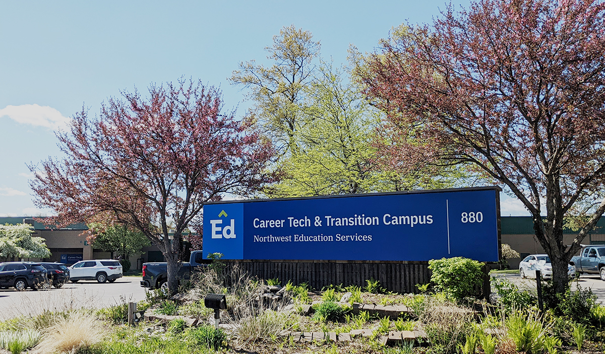 Exterior image of North Ed Career Tech and Transition Campus sign