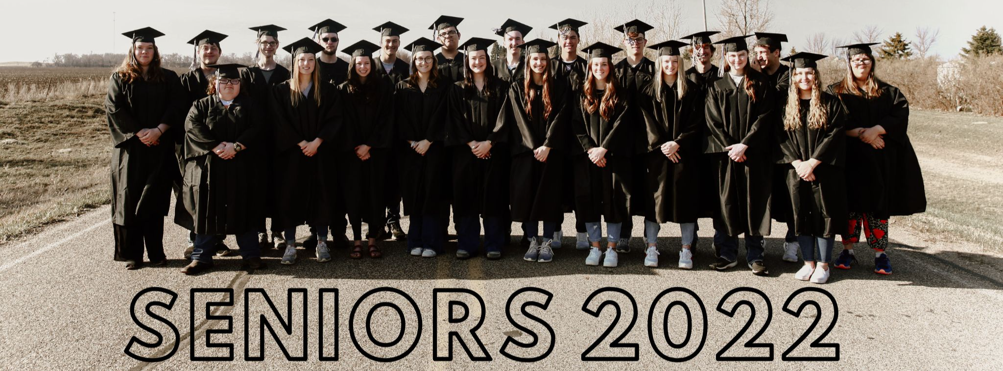 Seniors in Caps and Gowns