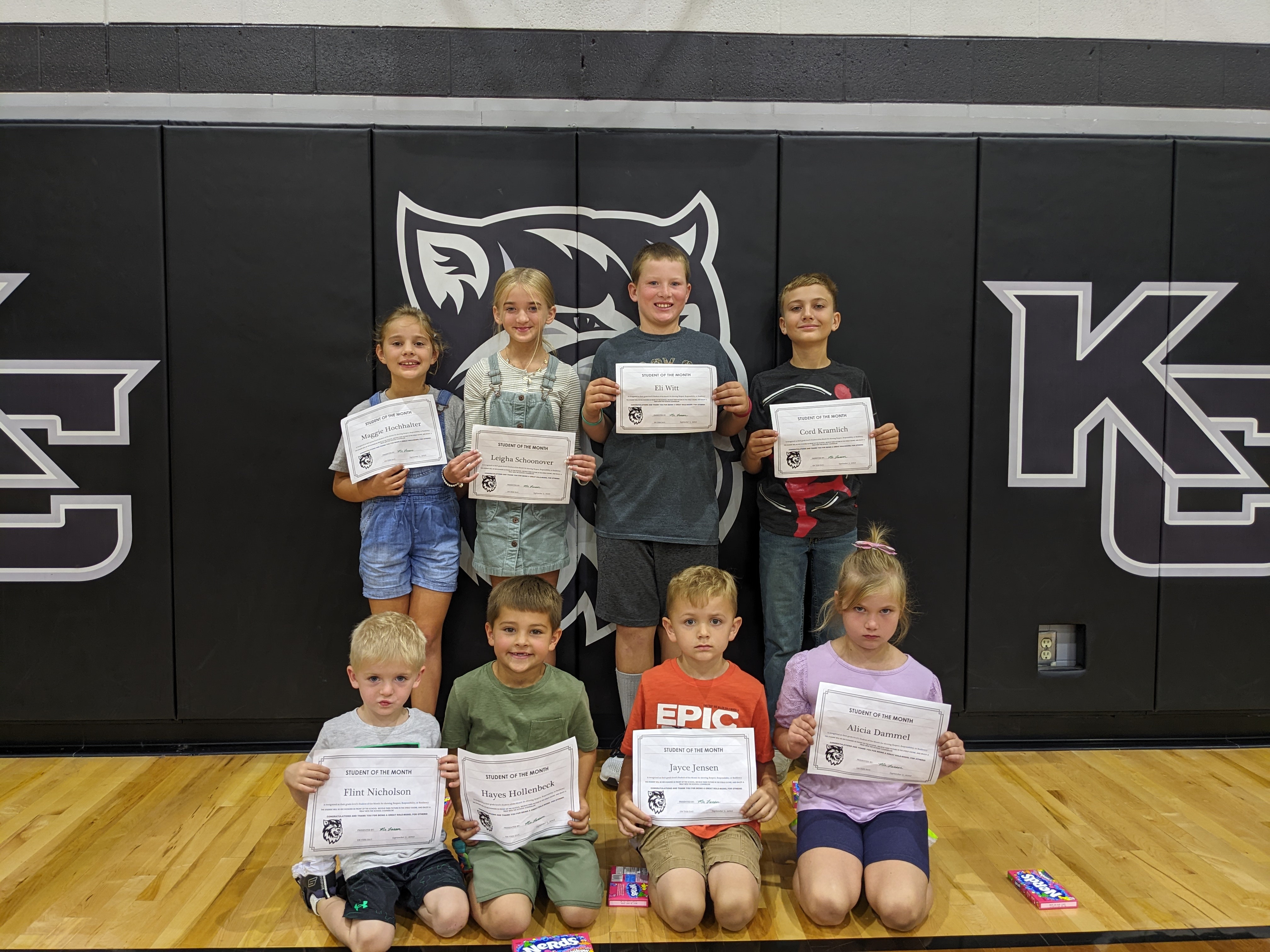 August Elementary Wolves of the Month