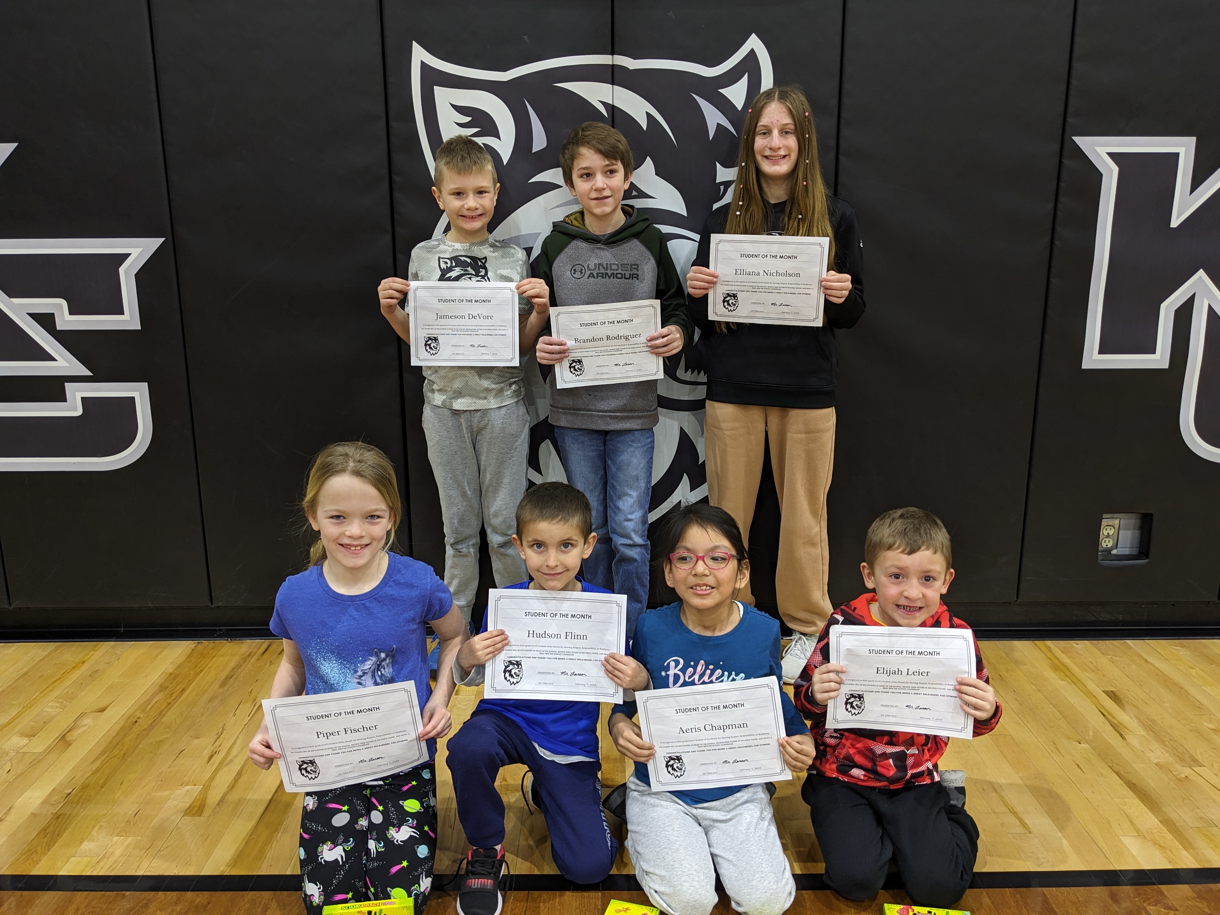 January Elementary Wolves of the Month