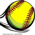 Yellow softball with lines behind it to look like movement