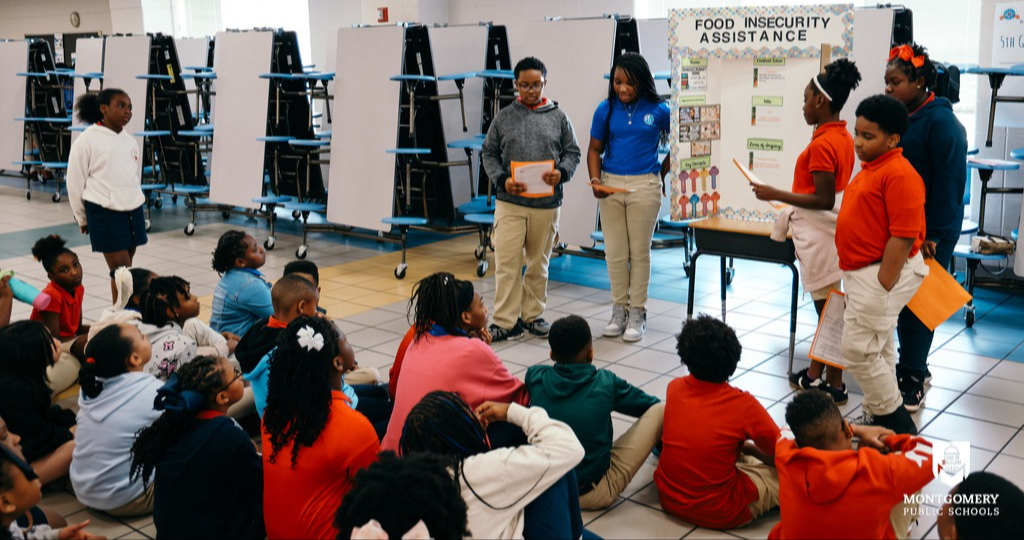 Students at IB project fair
