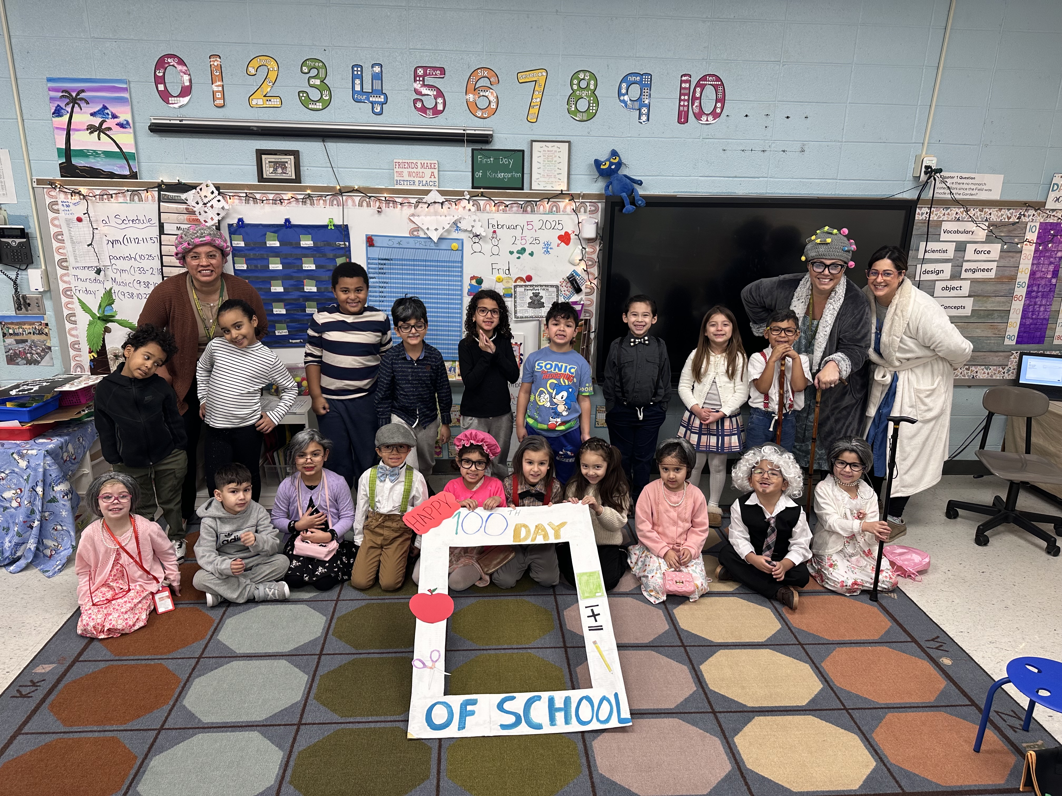 Duffy students celebrating 100 days of school