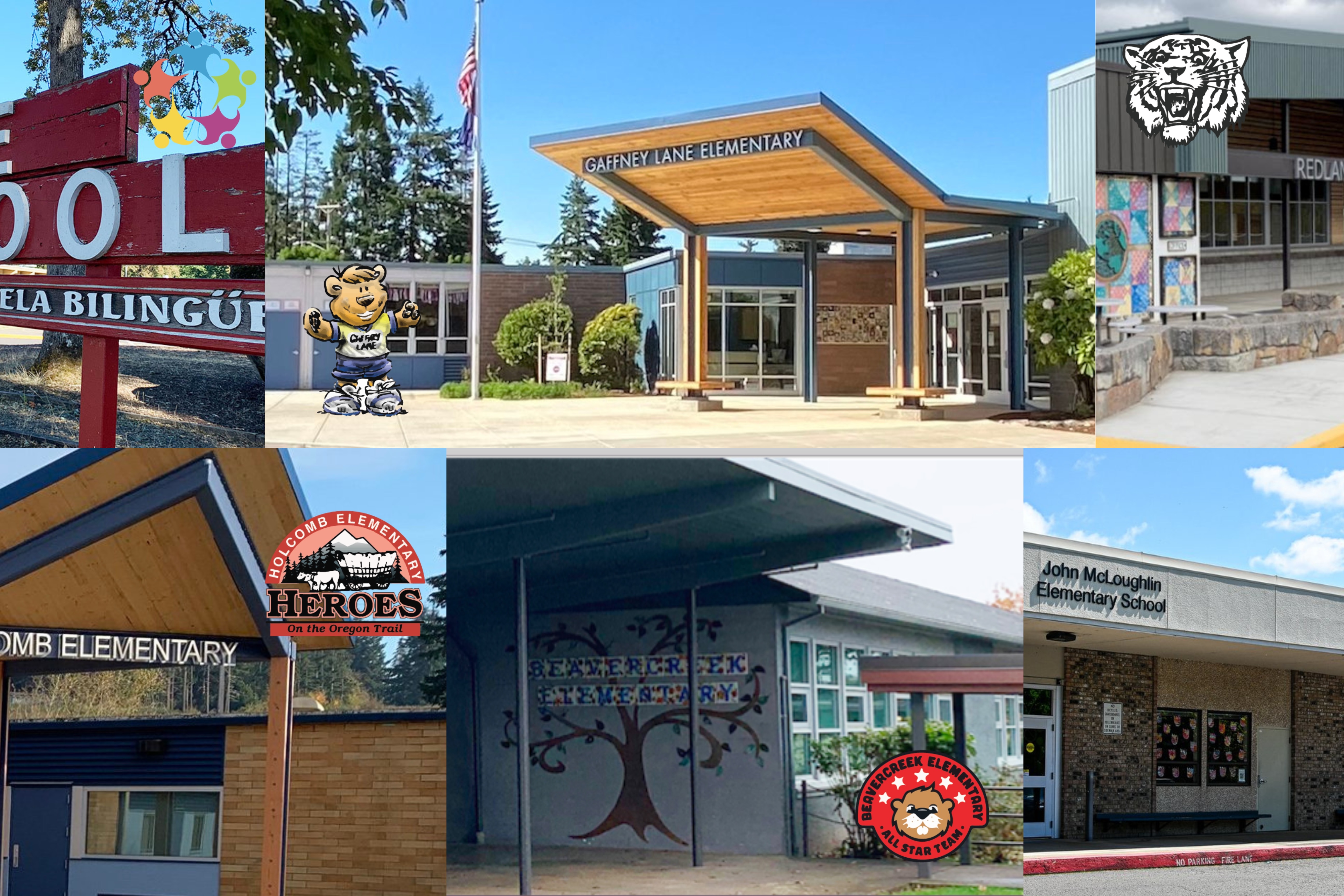 School building fronts