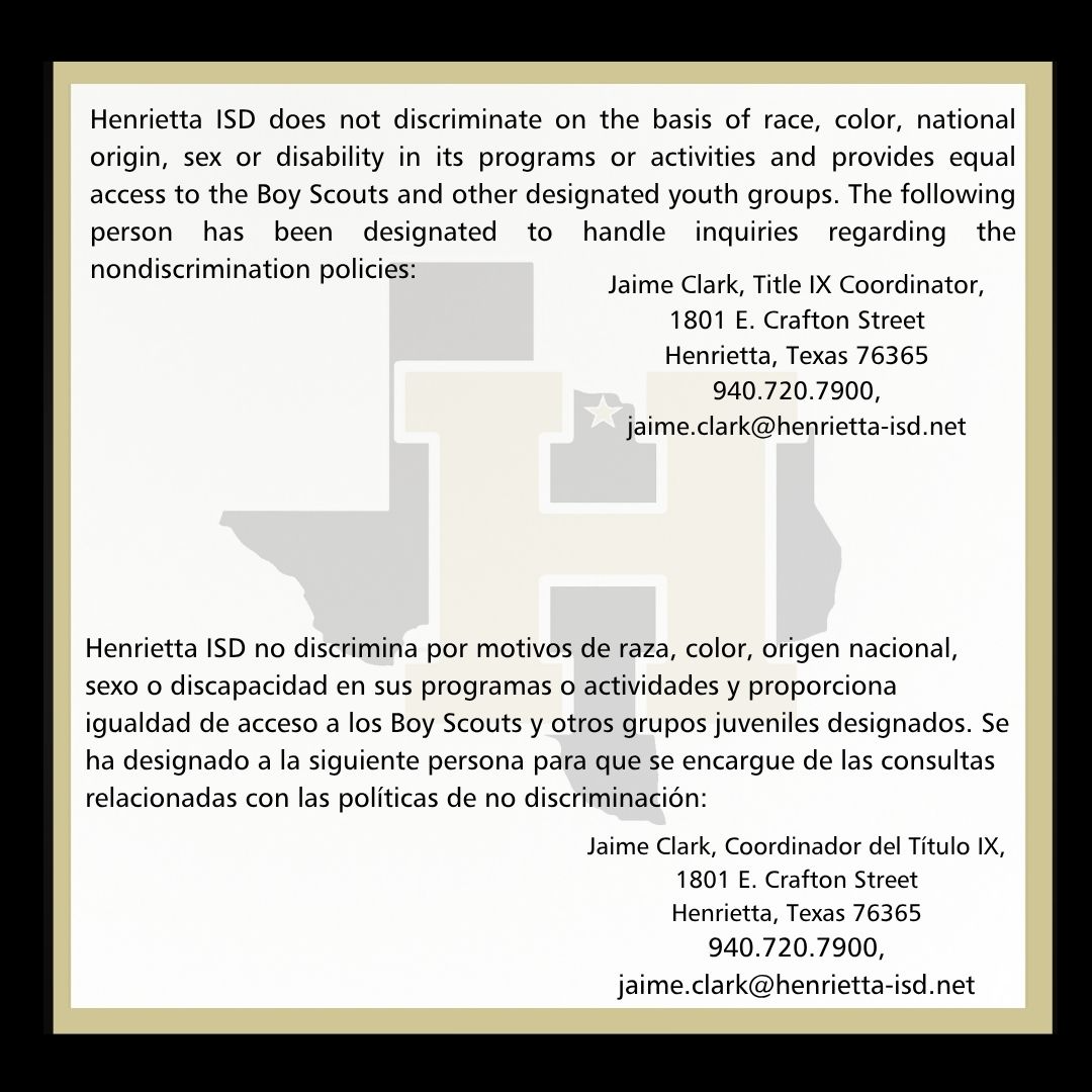 Non-Discrimination Statement