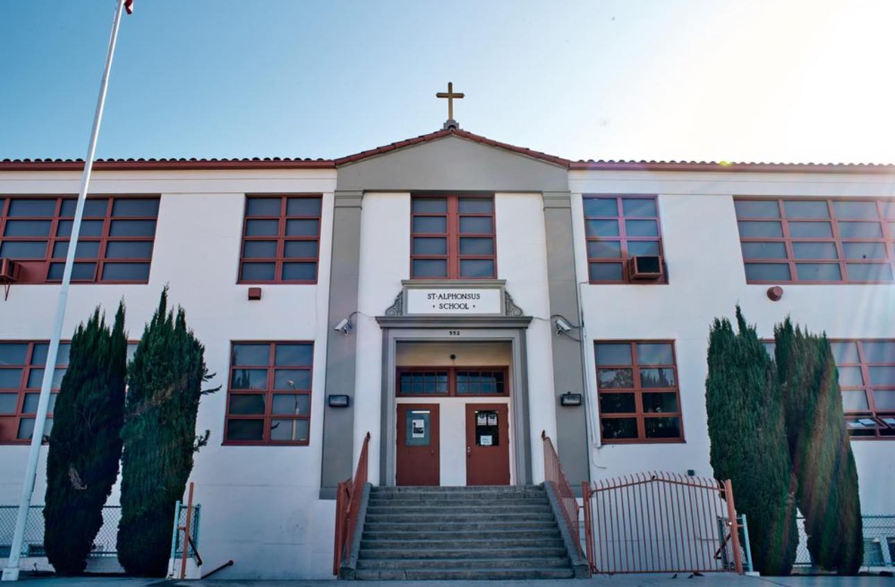 FRONT OF SCHOOL BUILDING