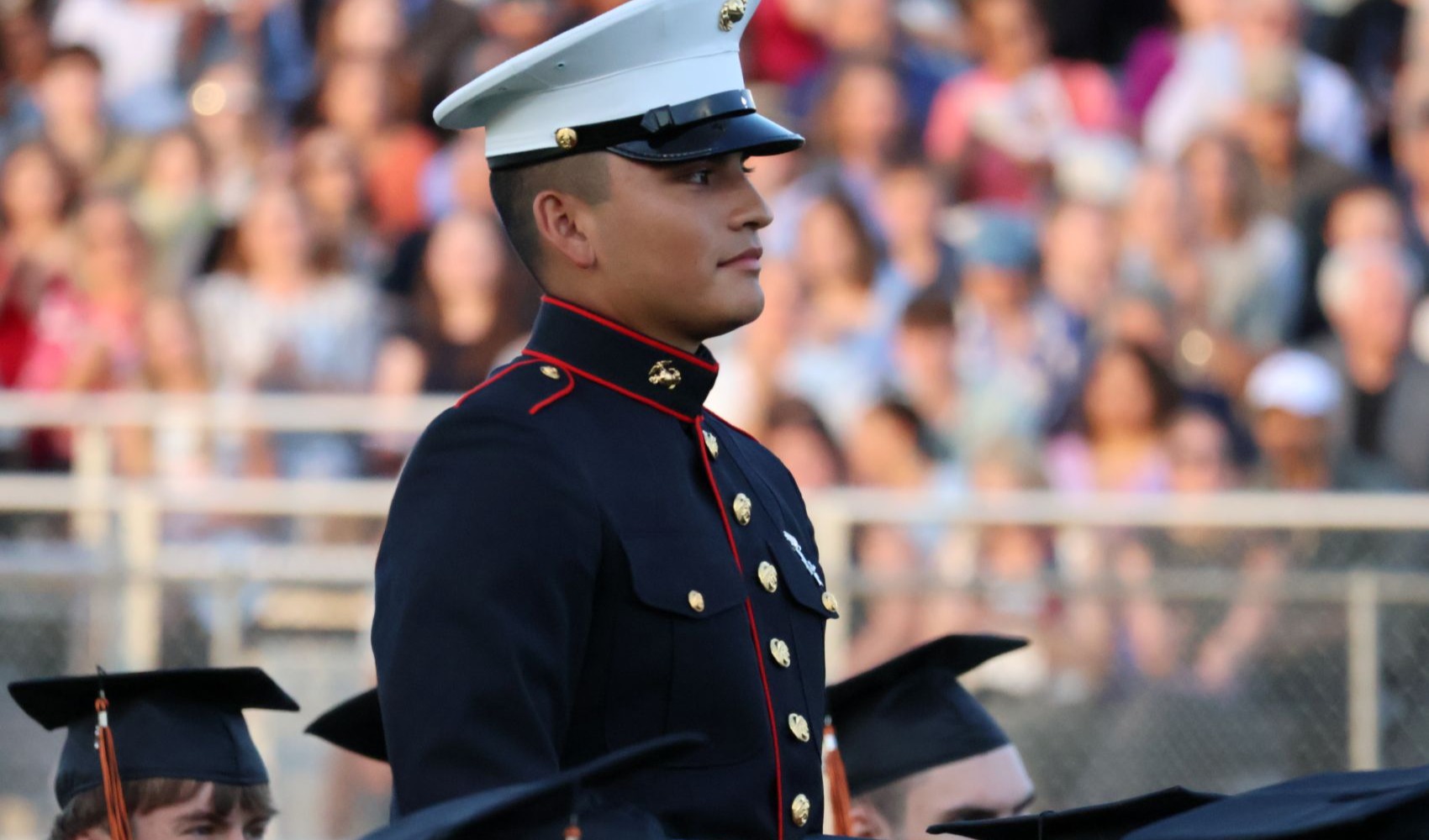 Cascade High School Military Student at Graduation Ceremony