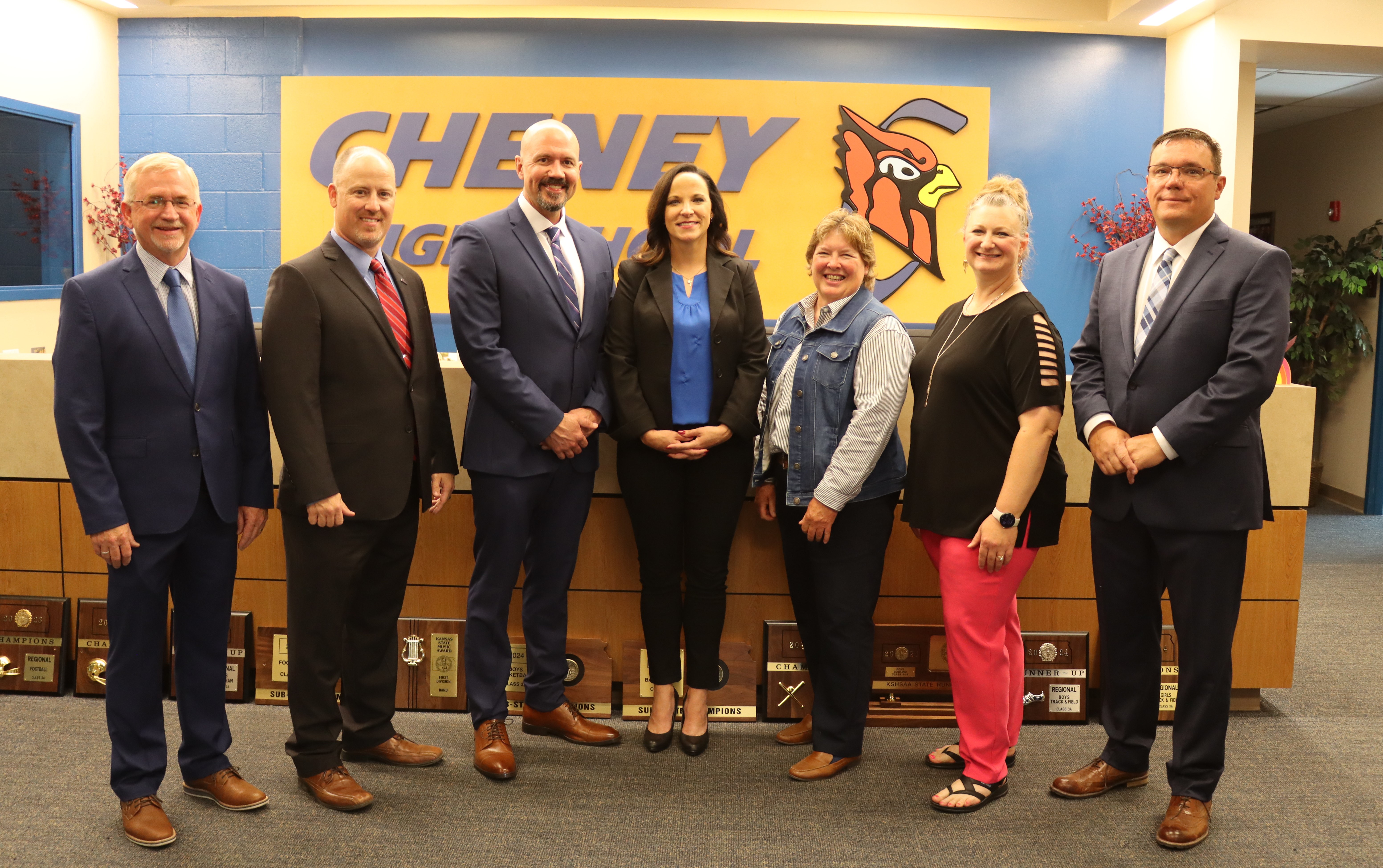 From left to right: Rusty Slusser, Troy Presley, Matt Voth, Julie Peintner, Stacy DeVore, Cherielle Young, Cody Ast