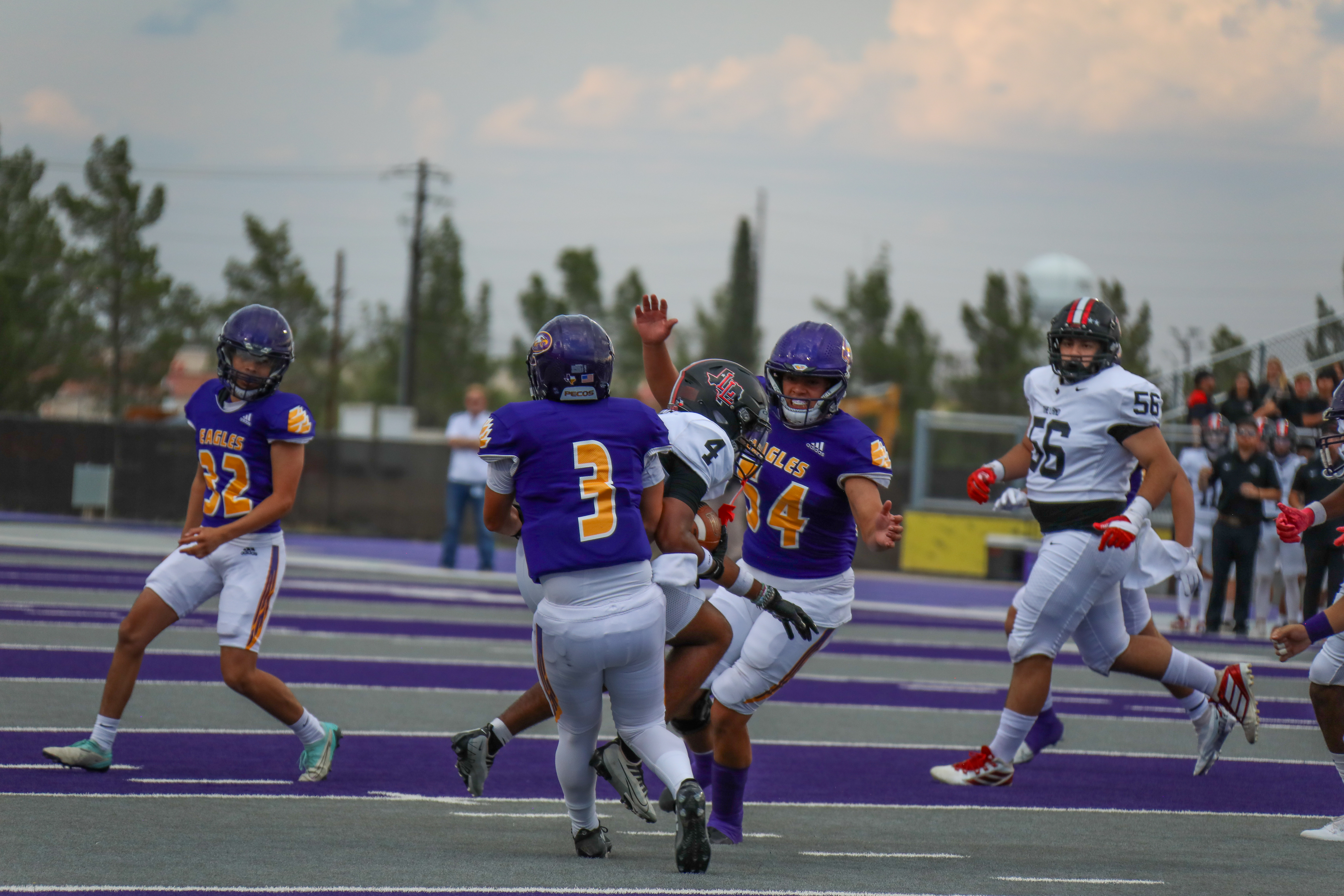 pecos football defensive player blocking levelland