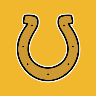 old gold horseshoe with new gold background