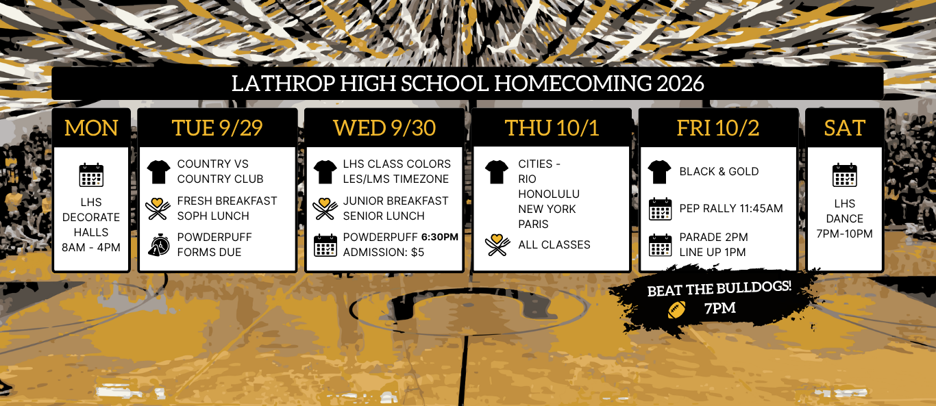 Homecoming schedule