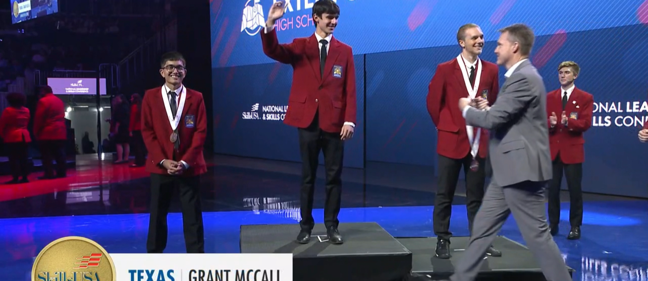 Grant McCall - 1st place at SkillsUSA Nationals for Extemporaneous Speaking.