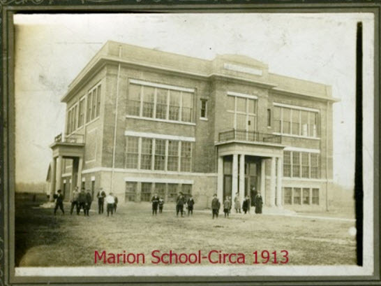 A photo of Marion school - Circa 1913.