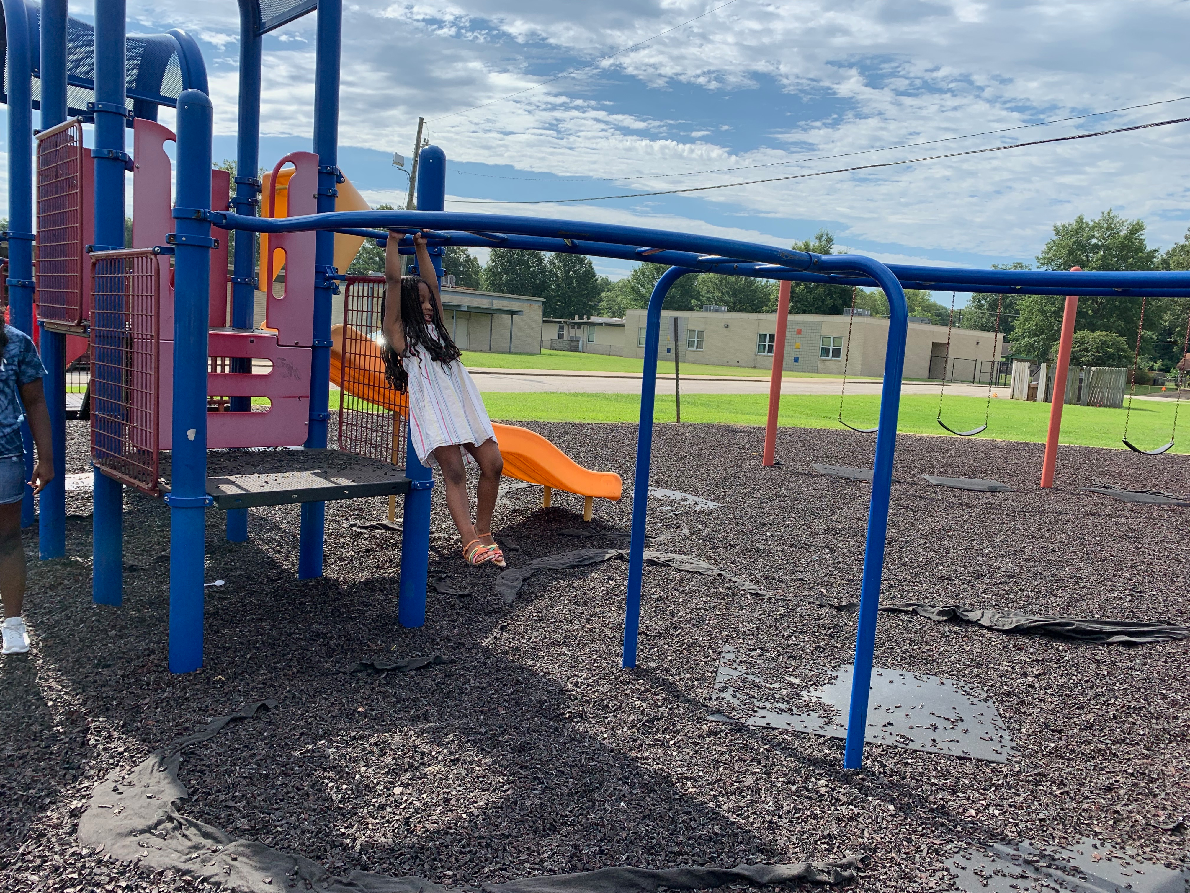 A photo of students playing in the playground.