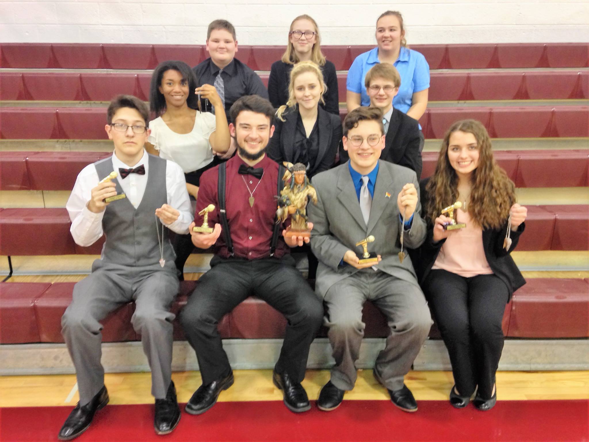 Le-Win/Orangeville Speech Team after team 1st place ranking at the Stockton Speech Tournament on Dec. 2nd.