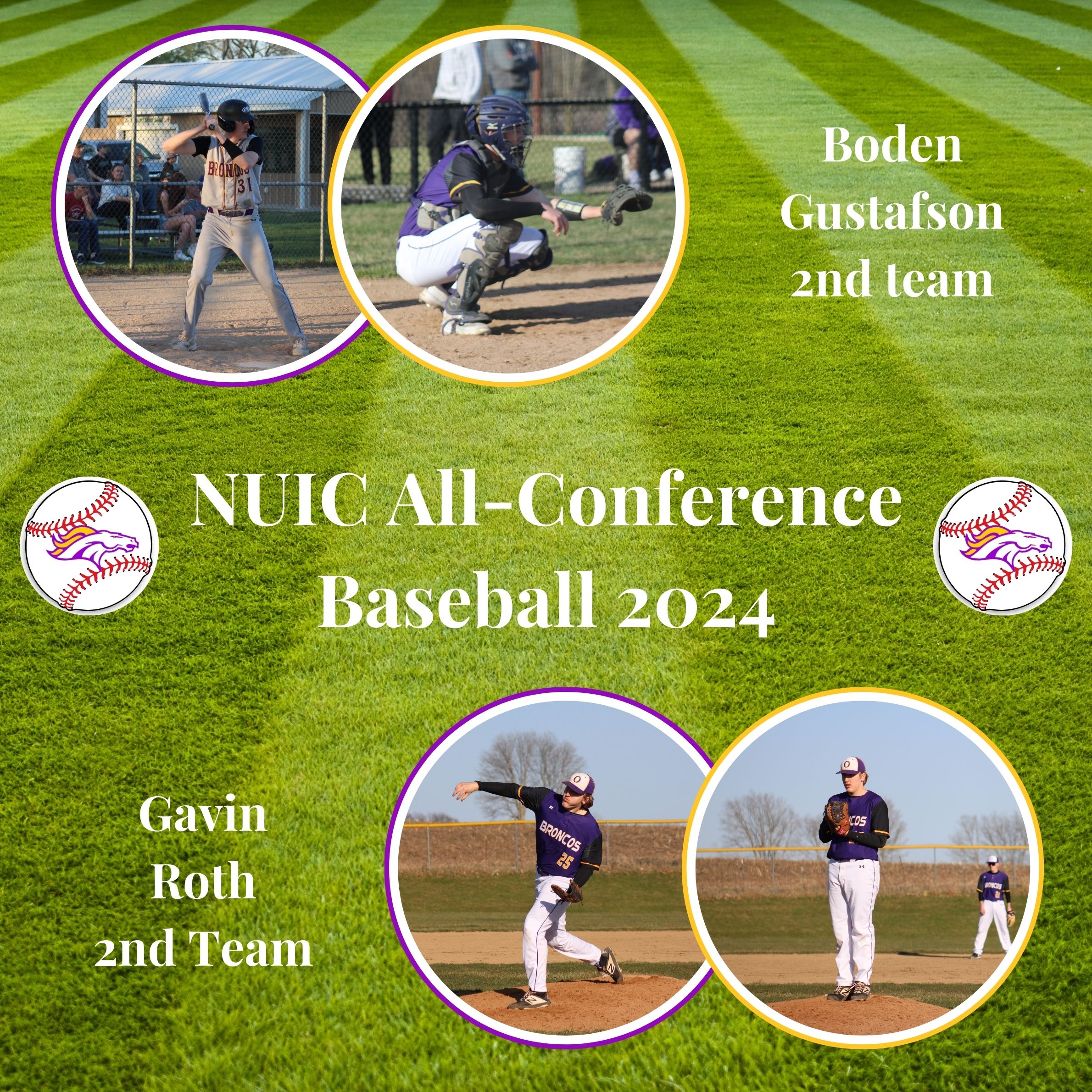 NUIC All Conference Baseball 2024 collage