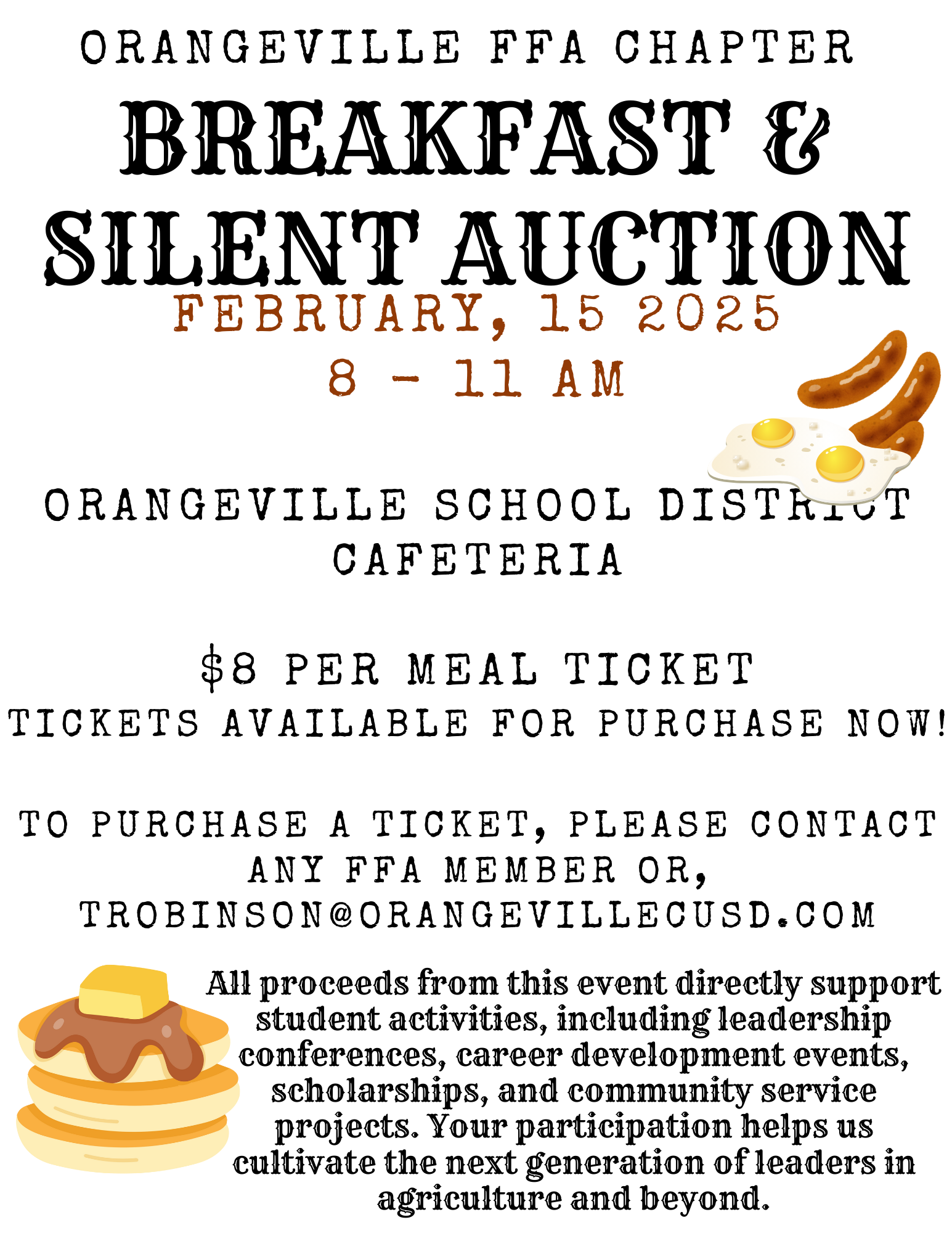 FFA breakfast & silent auction flyer