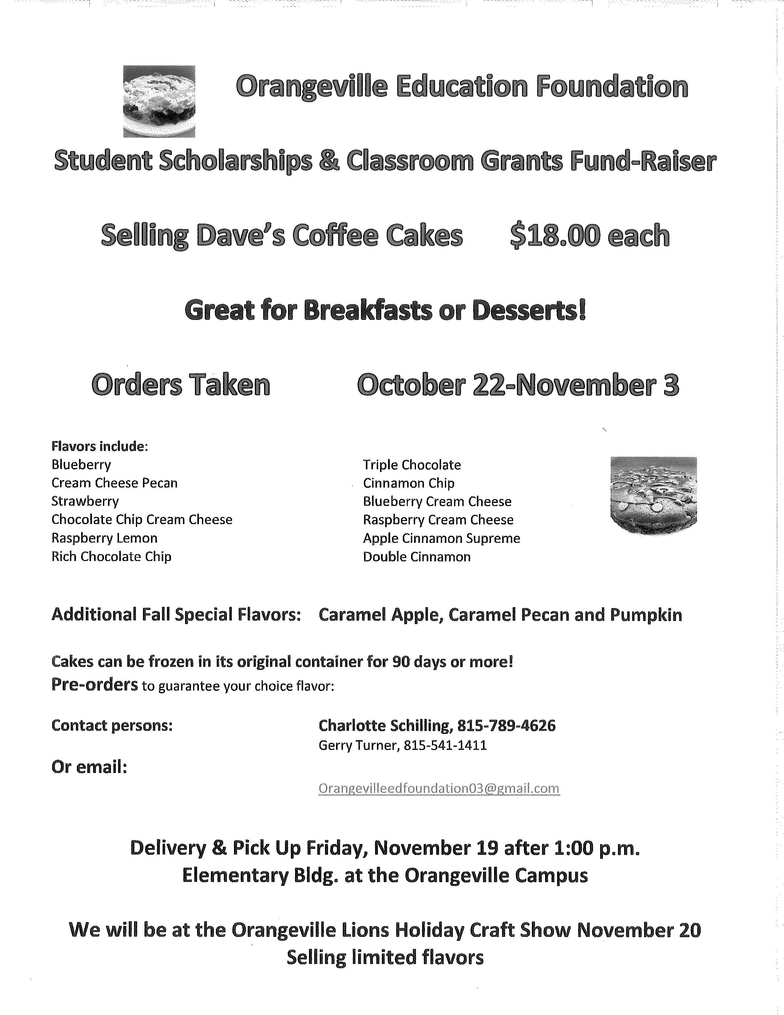 OEF Coffee Cake flyer