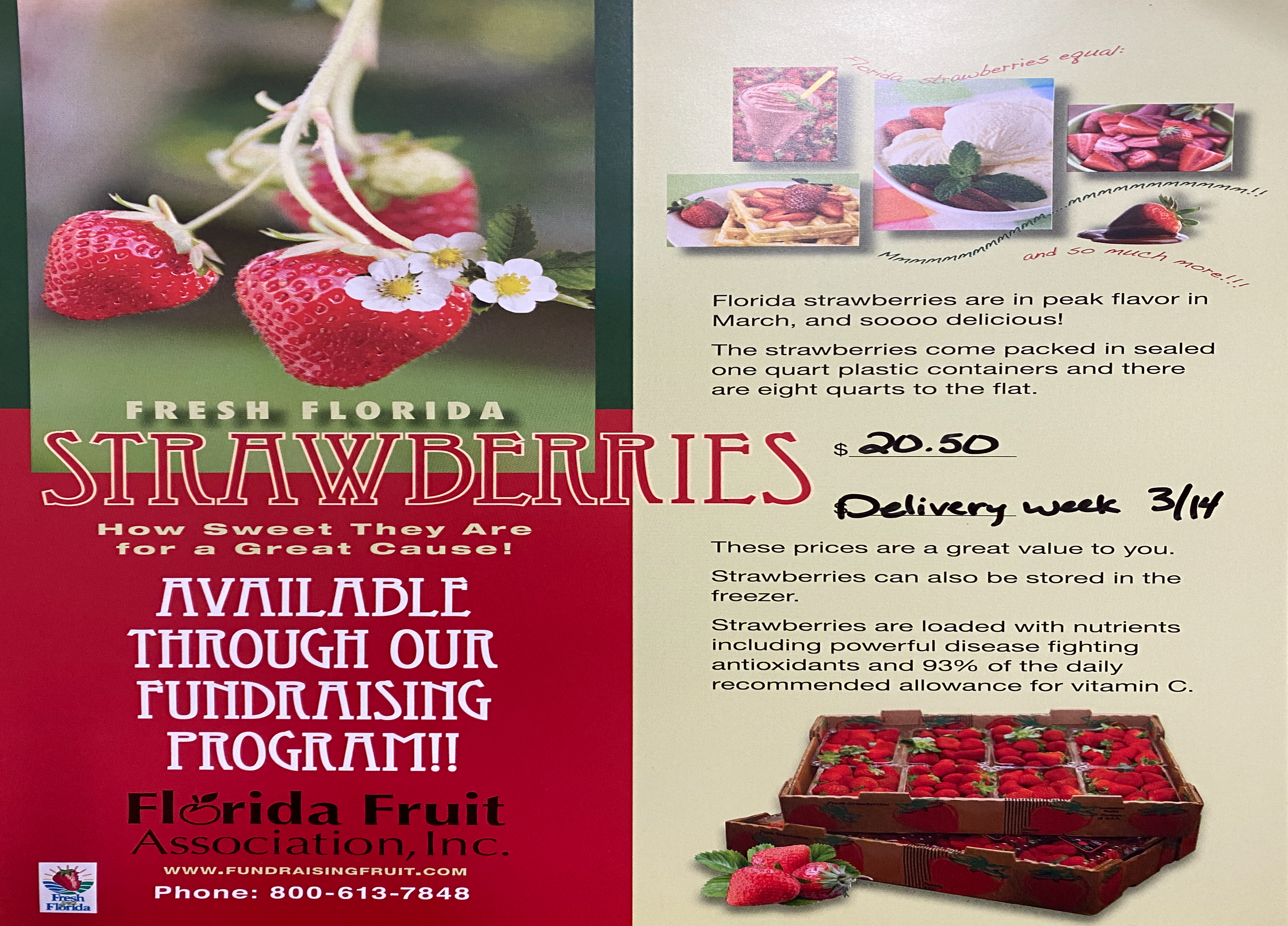 FFA Strawberry Fundraiser Flyer