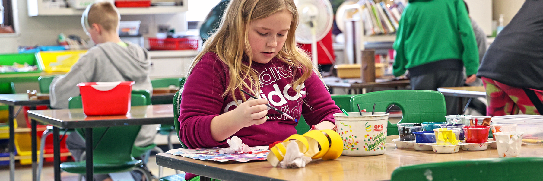 Student learning in classroom