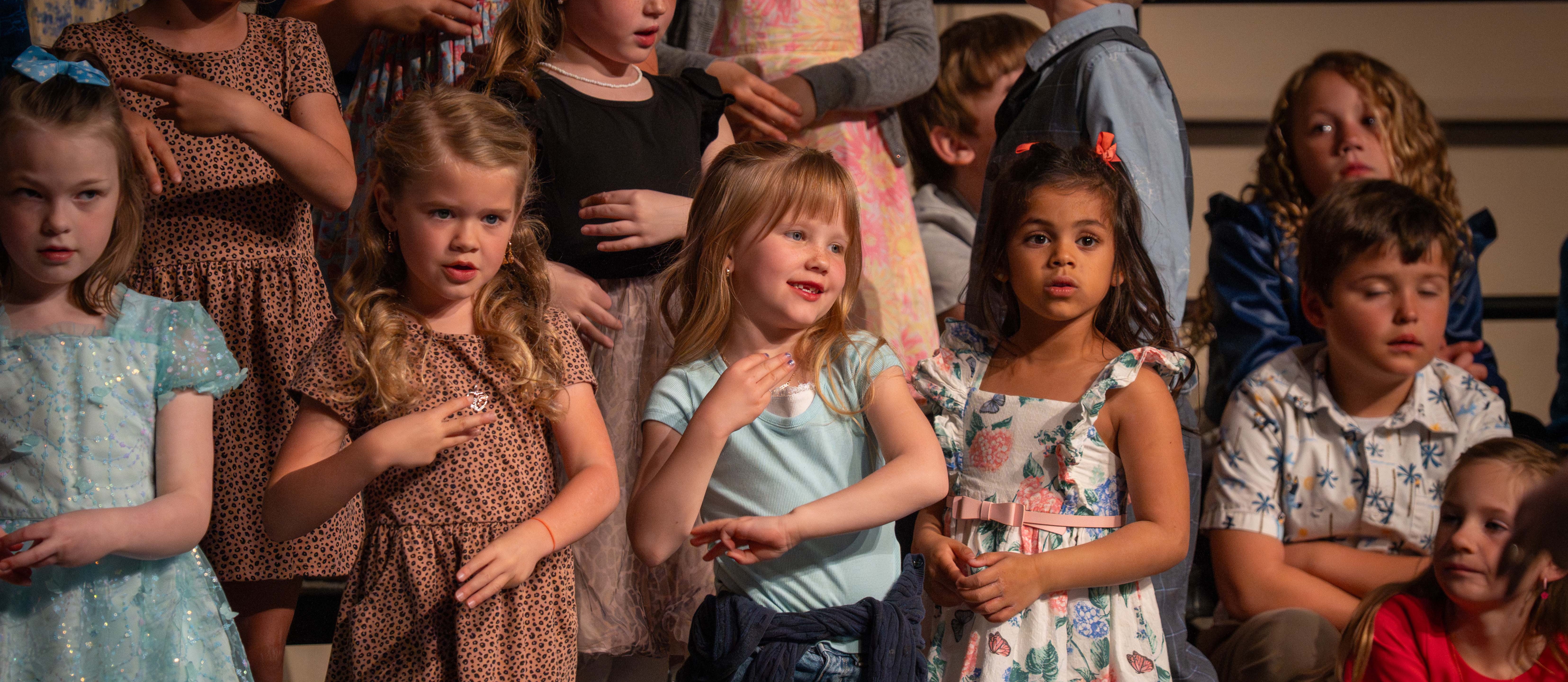 Student smiling in the choir