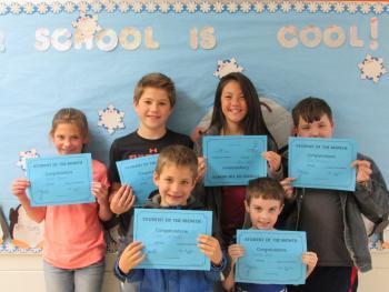 Photo of the January 2016 Students of the Month.