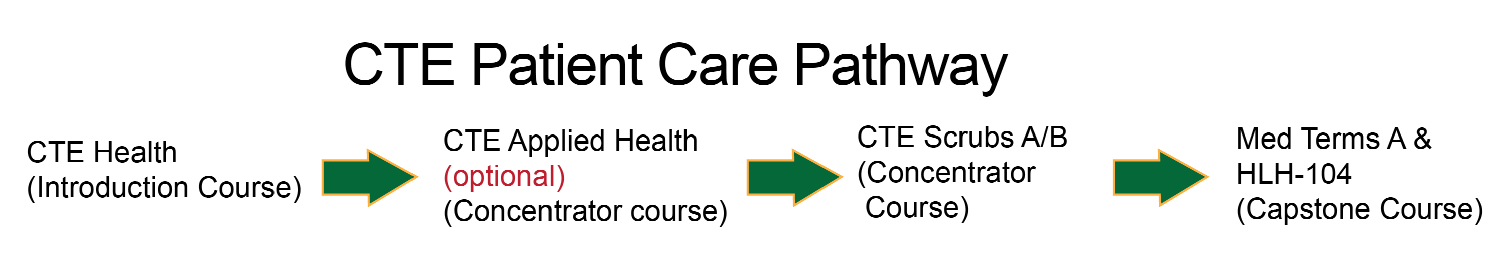 CTE Patient Care Pathway map