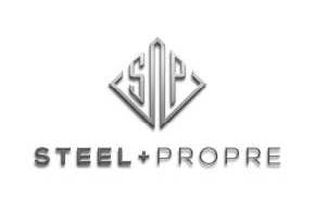 A logo with "SPP" inside a diamond shape and "STEEL+PROPRE" below, set against a white background.