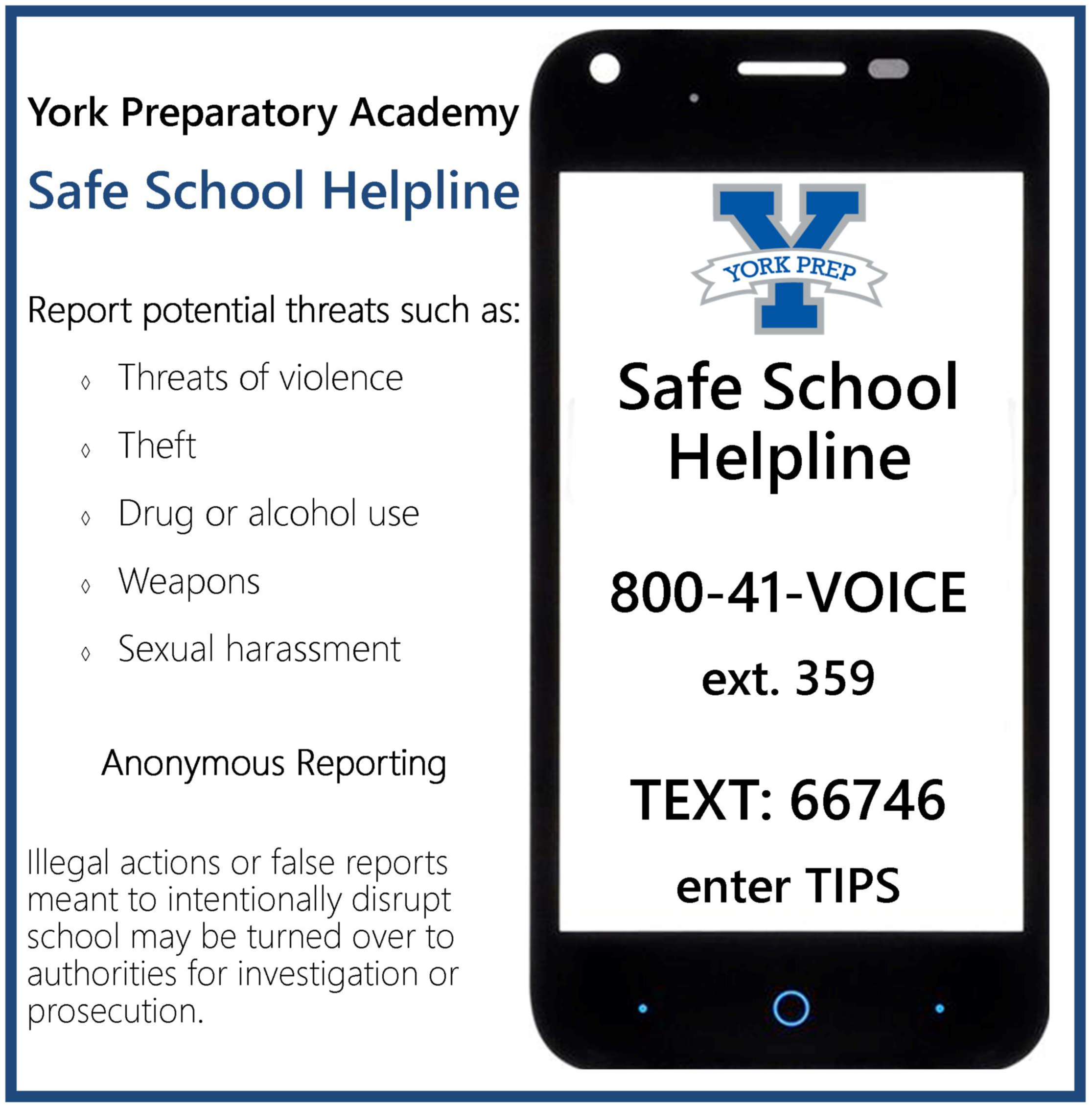 Safe School helpline image