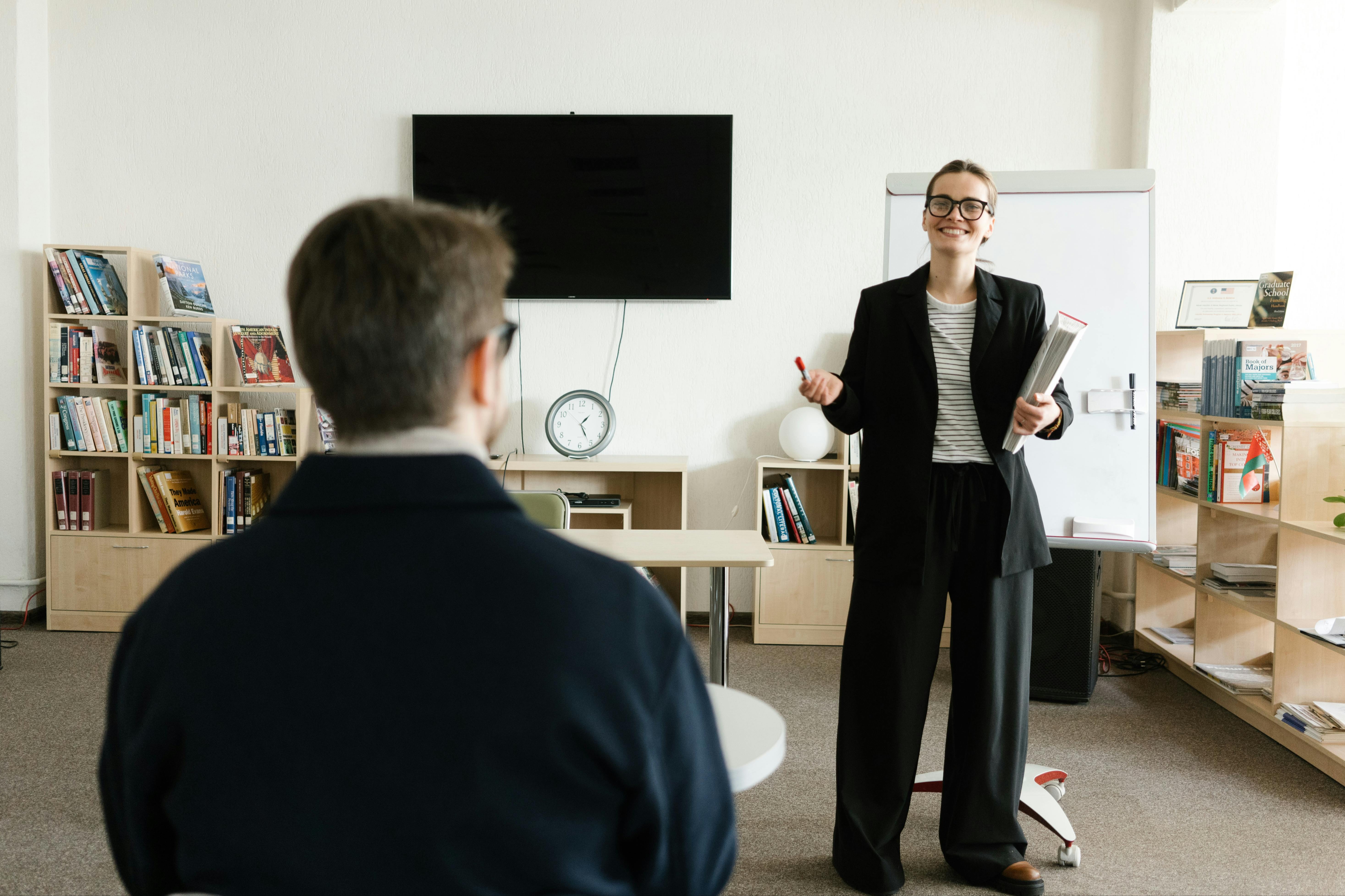 Teacher in class