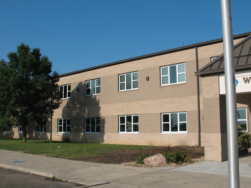 Photo of the New windows at the elementary school.