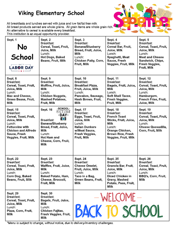 Sept Menu