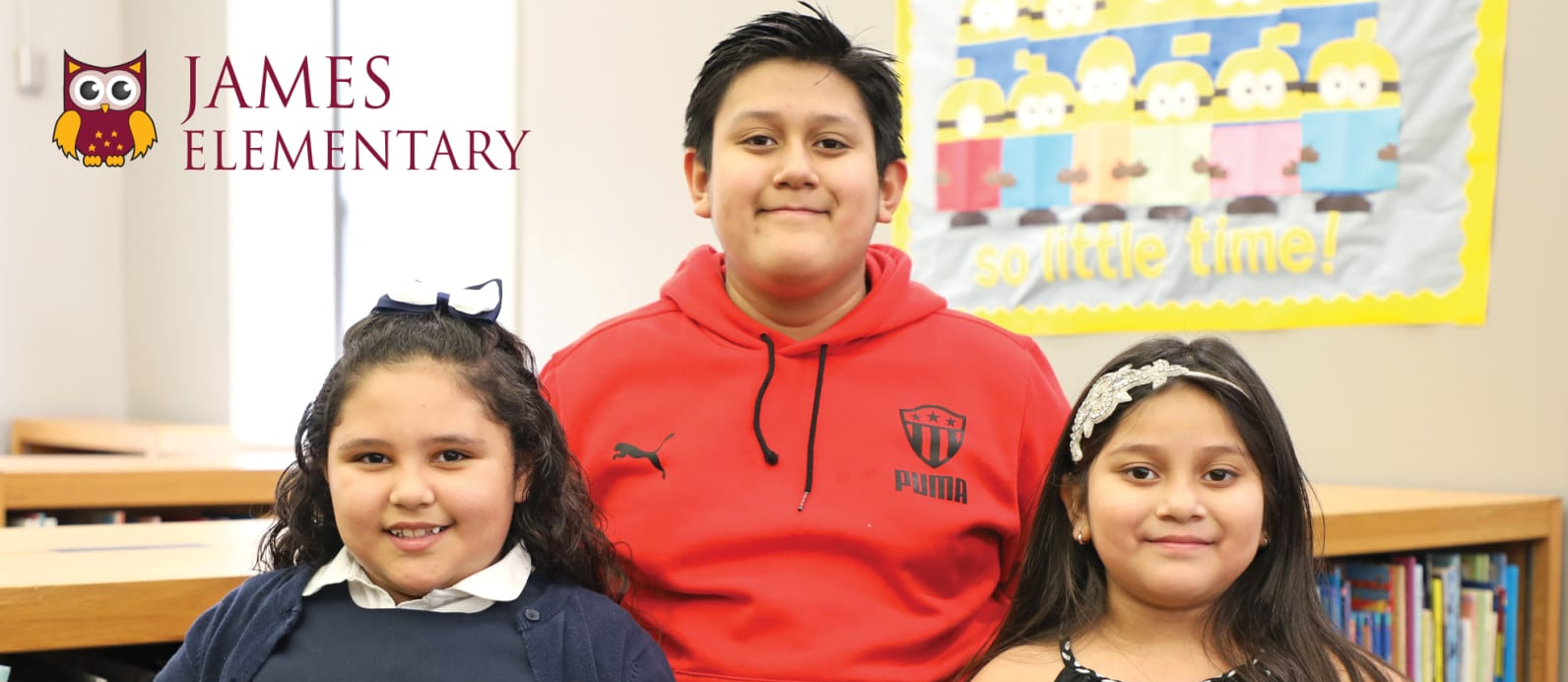 James Elementary Students Smiling