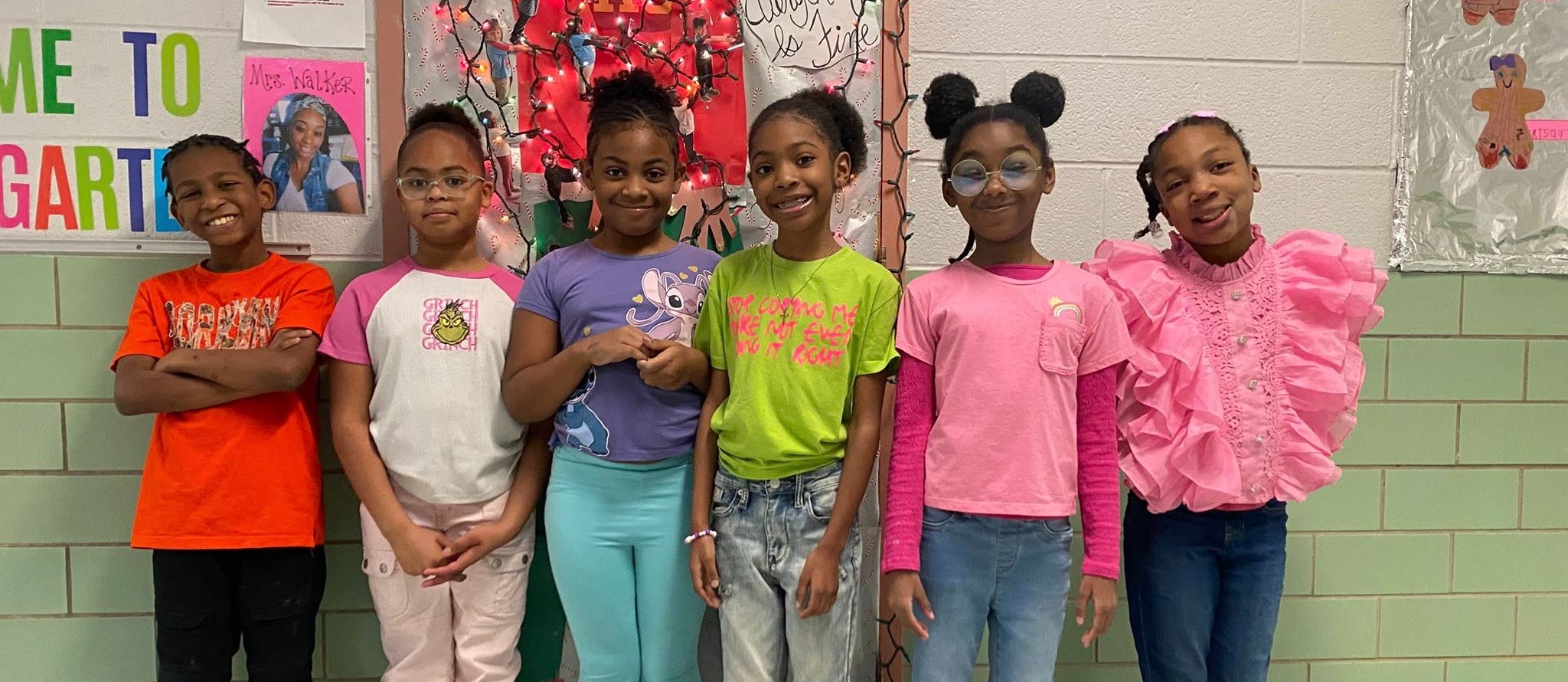 Estudiantes de la escuela primaria Hartman en Kansas City