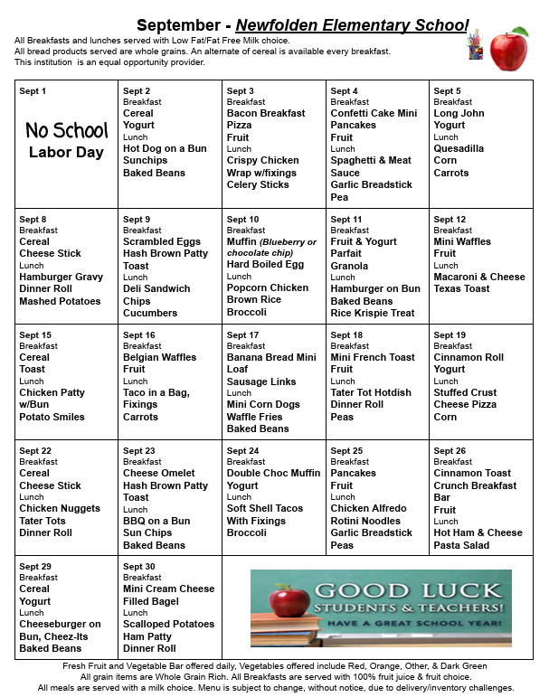 September Menu