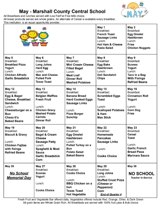 May Menu